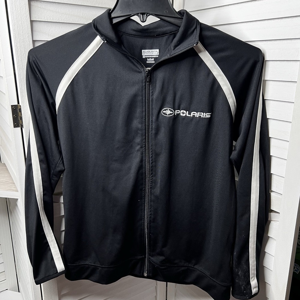 Polaris Black Track Jacket‎ Ladies S Augusta Sportswear Zip Up Embroidered Logo
